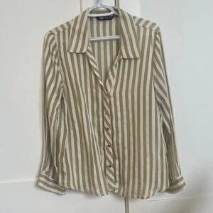 Zara striped button down shirt